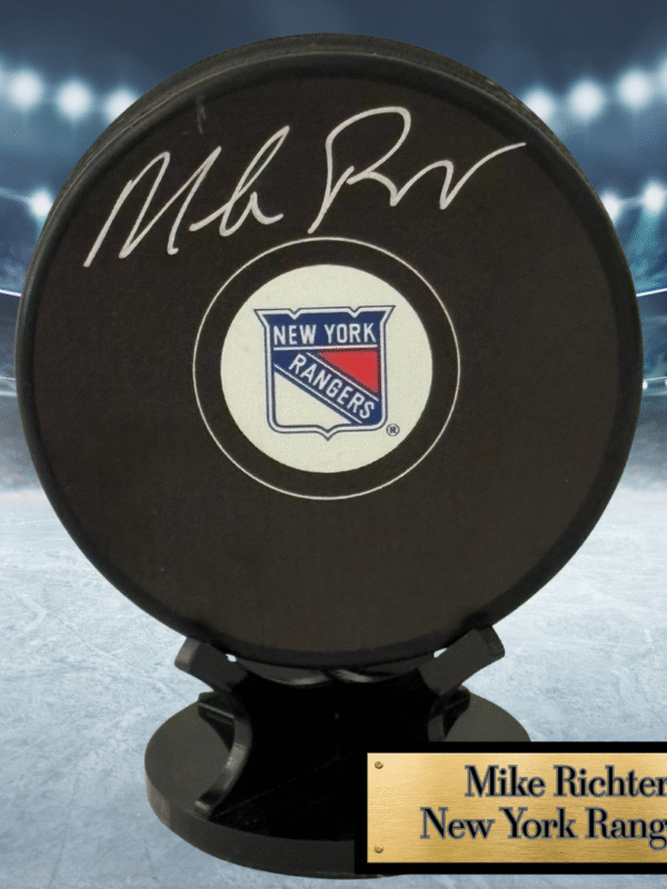Autographed Mike Richter NHL Hockey Puck