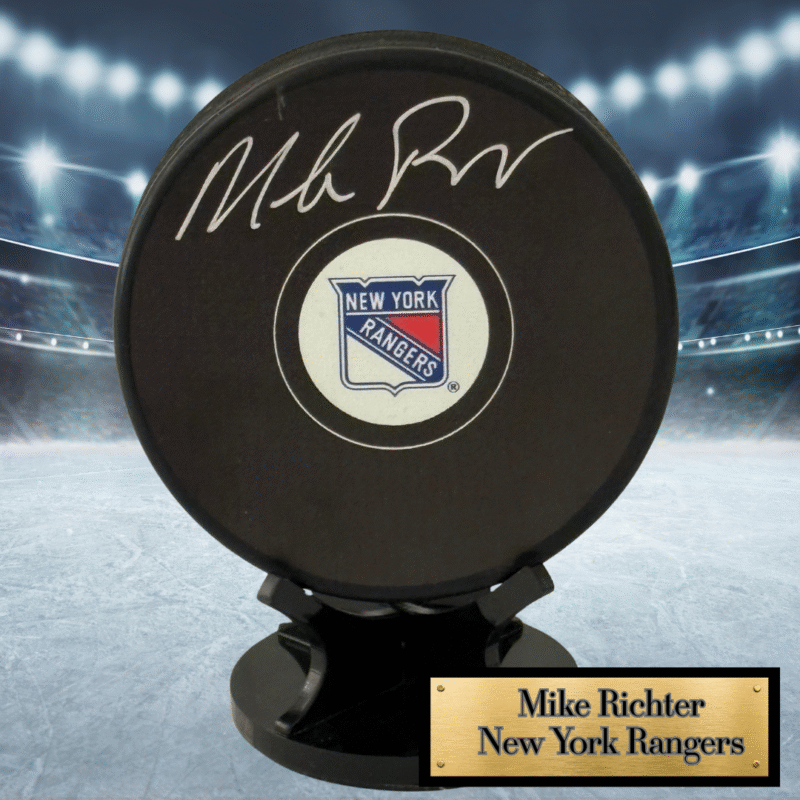 Autographed Mike Richter NHL Hockey Puck