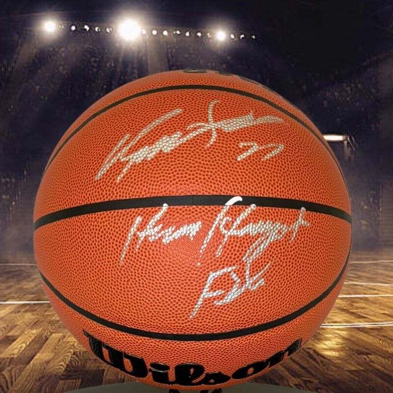 Dominique Wilkins Atlanta Hawks Autographed Wilson NBA Basketball (JSA)