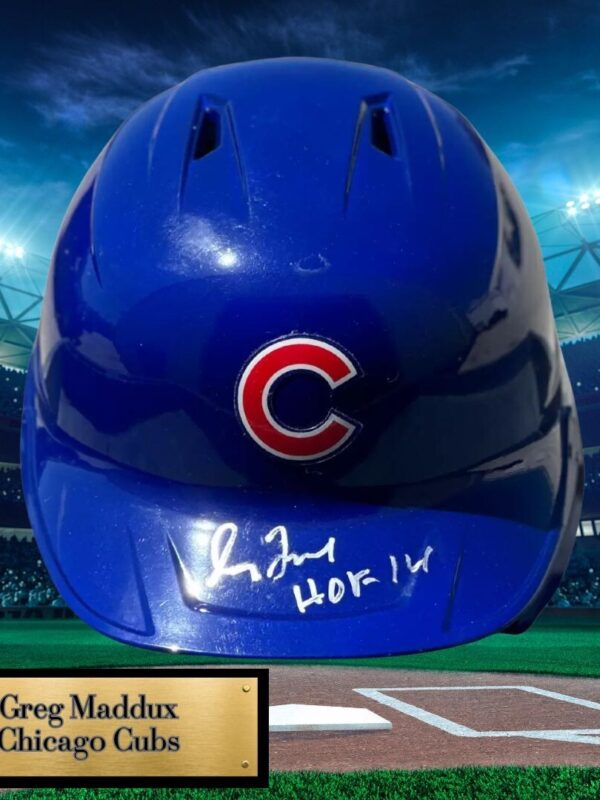 Greg Maddux Autographed Chicago Cubs MLB Helmet