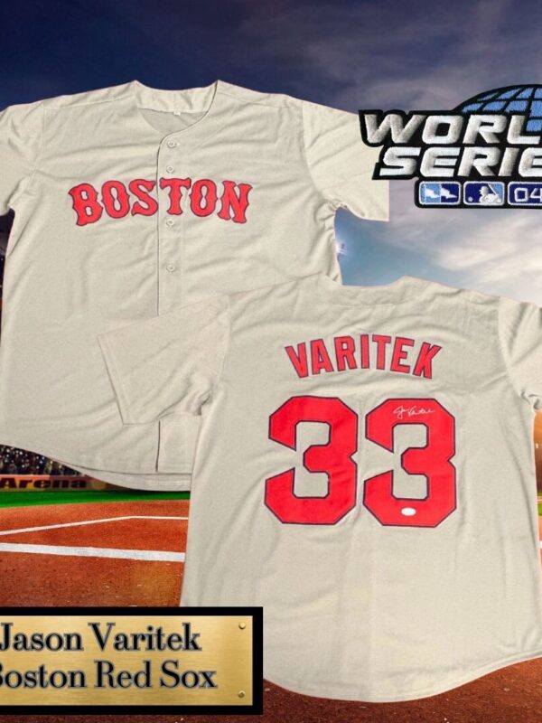 Jason Varitek Autographed signed Boston Red Sox Jersey 2004 World Series Jersey