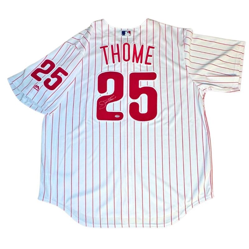Jim Thome Autographed Philadelphia Phillies Majestic Jersey - Image 3