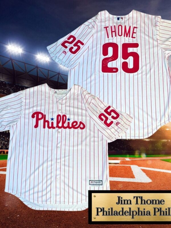 Jim Thome Autographed Philadelphia Phillies Majestic Jersey