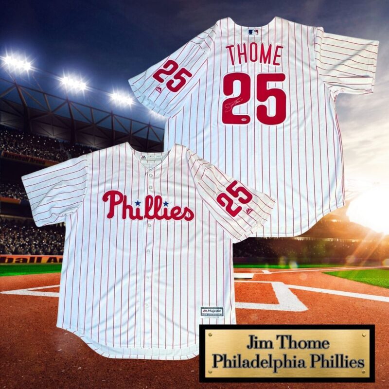 Jim Thome Autographed Philadelphia Phillies Majestic Jersey