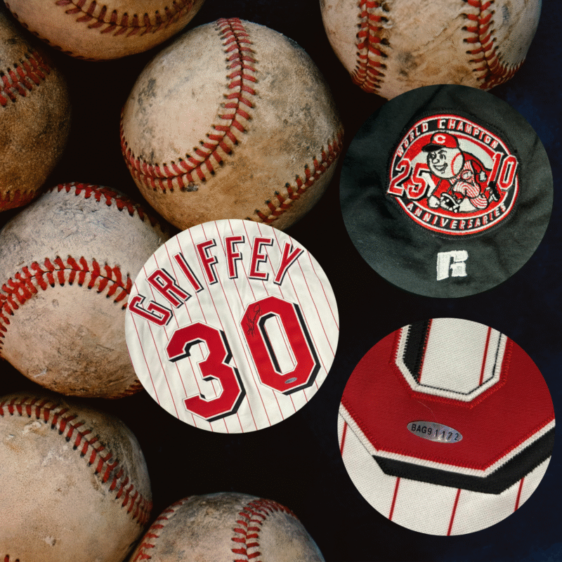 Ken Griffey Jr. Autographed Cincinnati Reds Two-Piece Russell MLB Jersey - Image 13