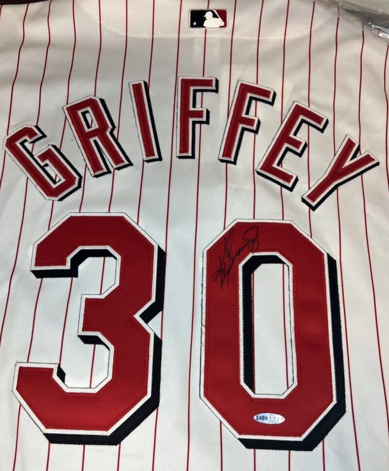 Ken Griffey Jr. Autographed Cincinnati Reds Two-Piece Russell MLB Jersey - Image 4