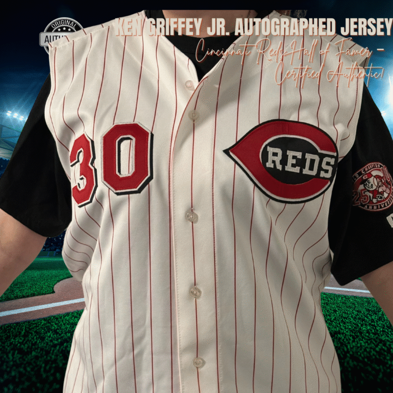 Ken Griffey Jr. Autographed Cincinnati Reds Two-Piece Russell MLB Jersey