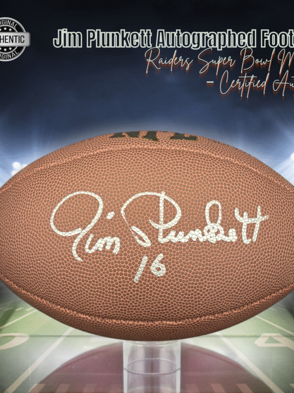 Oakland Raiders Jim Plunkett Autographed Wilson NFL Football
