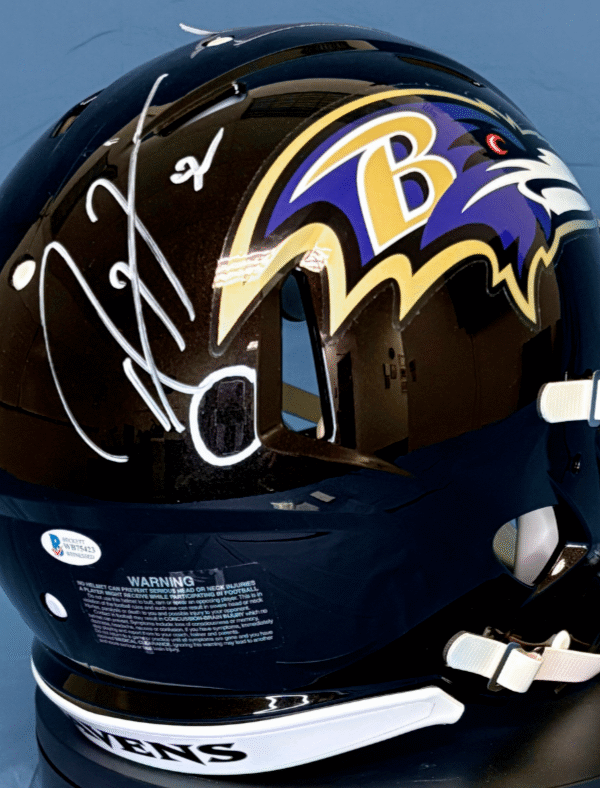 Ray Lewis Autographed on-field Baltimore Ravens NFL Helmet