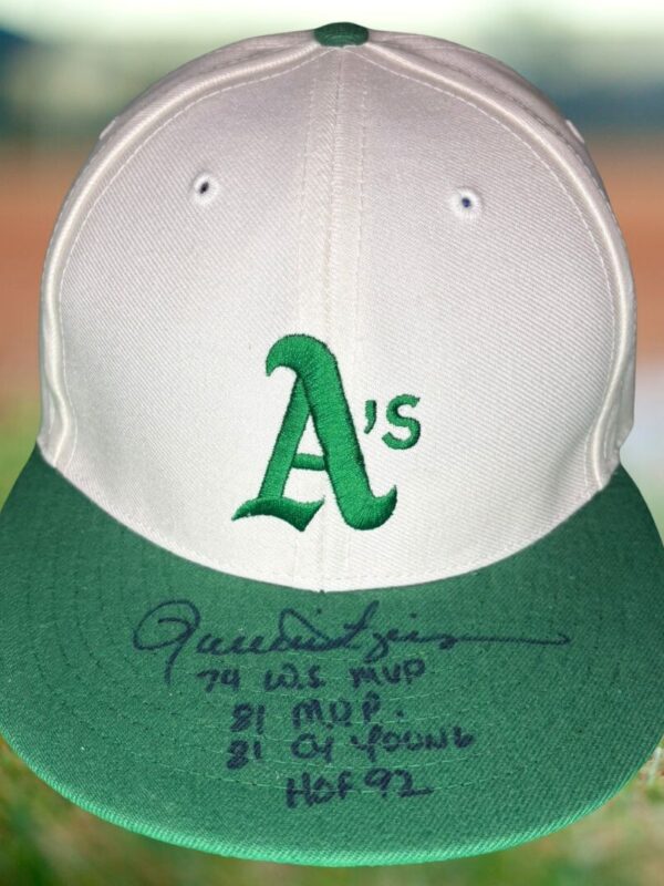 Rollie Fingers Autographed Athletics Baseball Cap  w/ (4) Inscriptions (BECKETT)