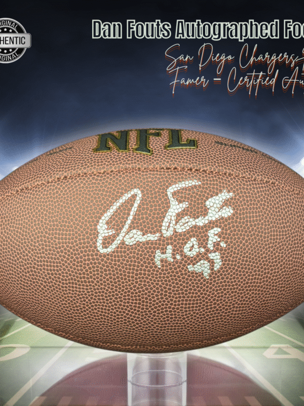 San Diego Chargers Dan Fouts Autographed Football Inscribed "HOF 93"