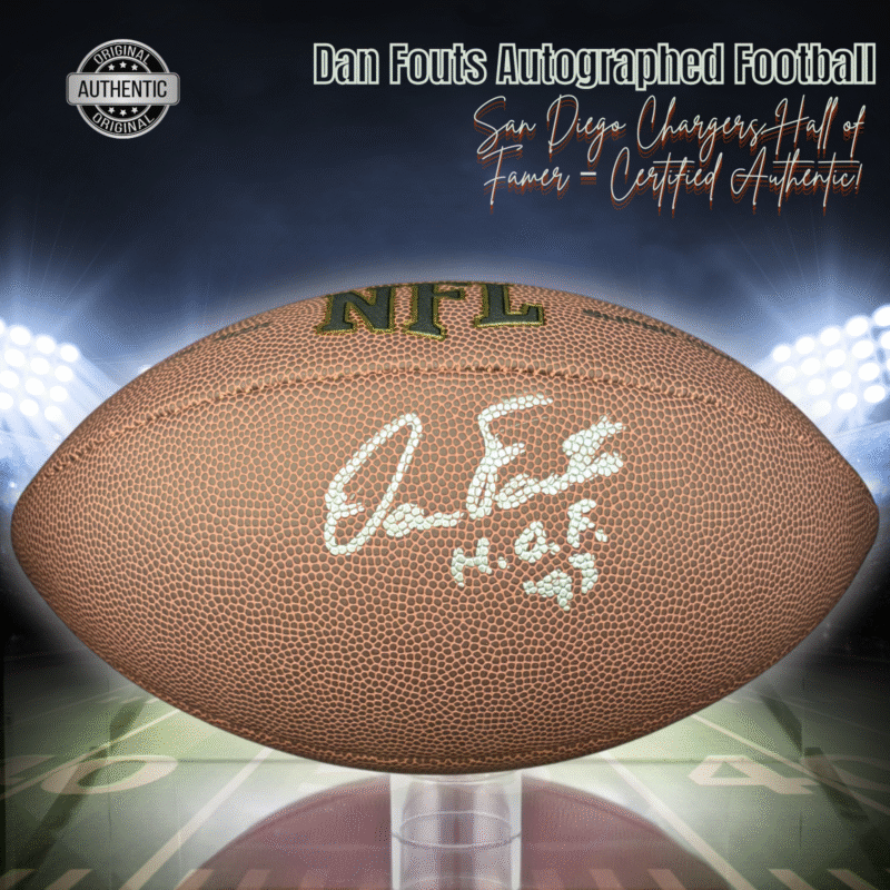 San Diego Chargers Dan Fouts Autographed Football Inscribed "HOF 93"