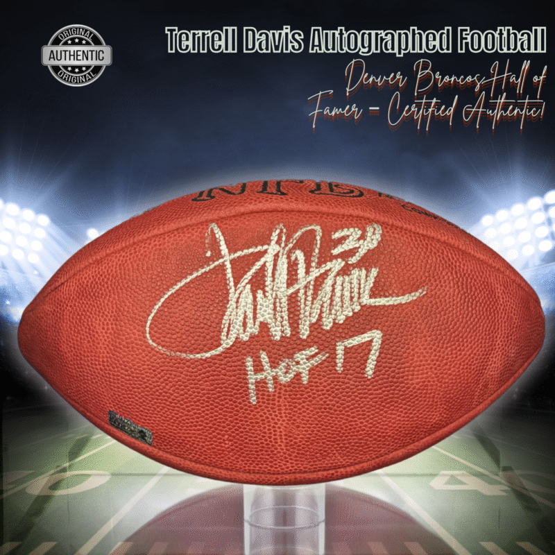 Terrell Davis Autographed Wilson NFL Football